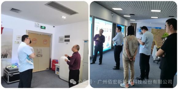 龐森祥董事長陪同與會領導們一起參觀公司